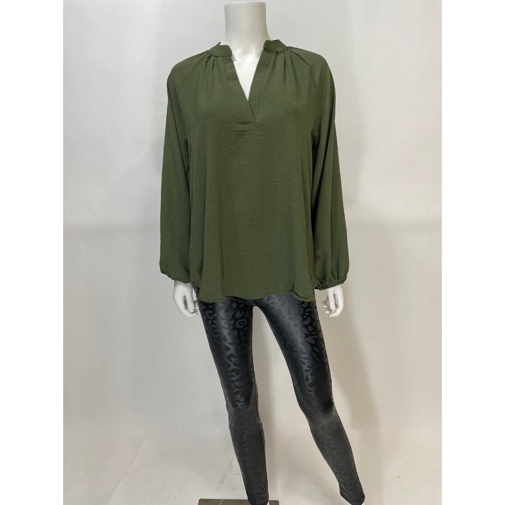 Entro Olive Bishop Sleeve Top